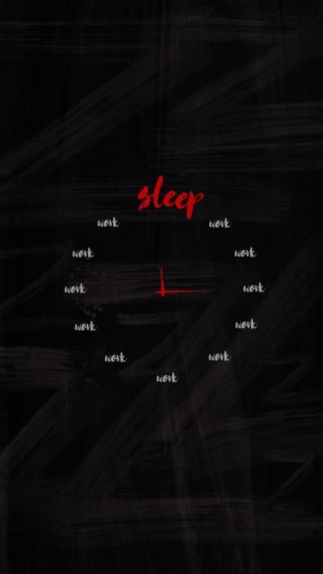 Sleep Clock iPhone Wallpaper