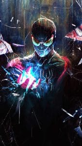 Spider Verse Split iPhone Wallpaper