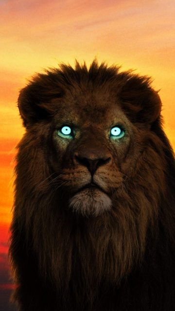 The King Lion Glowing Eyes