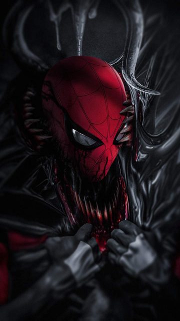 Venom vs Spiderman iPhone Wallpaper