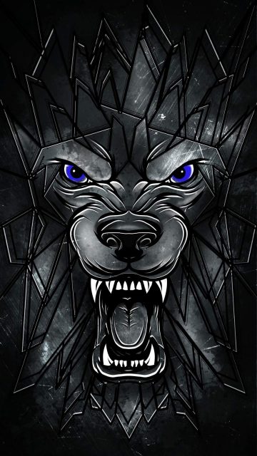 Wolf Face Art iPhone Wallpaper