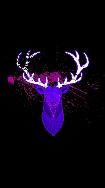 Amoled Deer iPhone Wallpaper