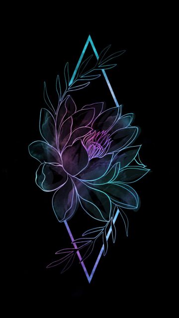 Amoled Flower iPhone Wallpaper