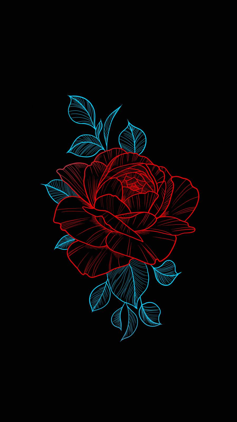 Amoled Rose iPhone Wallpaper