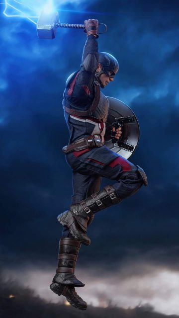 Captain America with Lightning Hammer