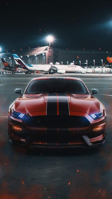 Ford Mustang on Runway