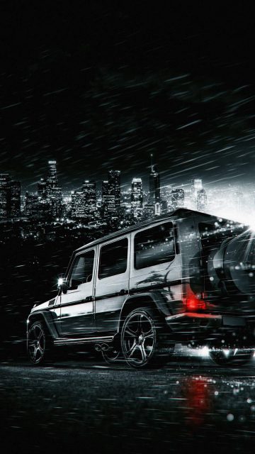 G Wagon in Night iPhone Wallpaper