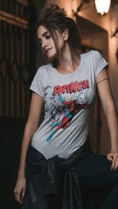 Girl in Superhero Tshirt
