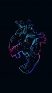 Heart Puzzle iPhone Wallpaper