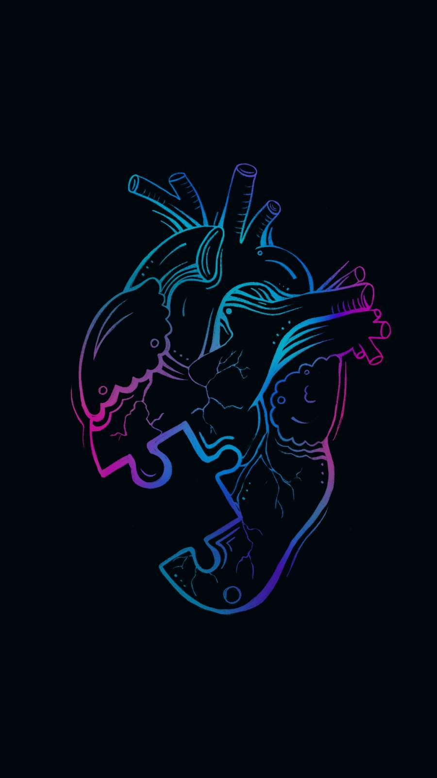 Heart Puzzle iPhone Wallpaper
