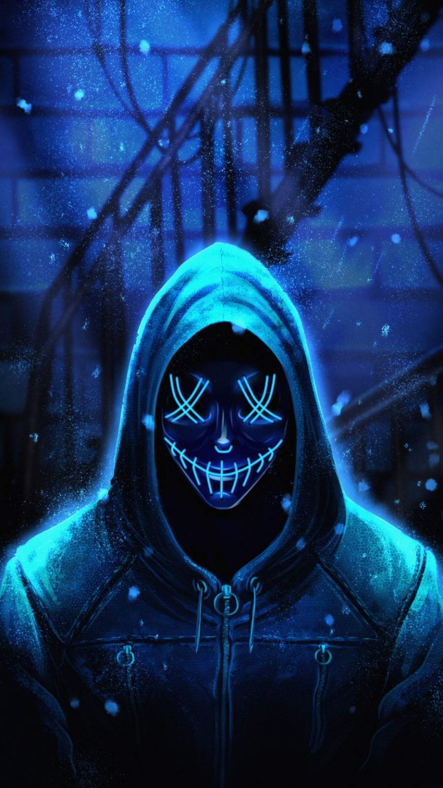 Hoodie Stitched Mask Guy » iPhone Wallpapers