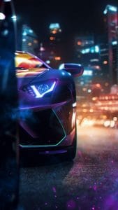 Lamborghini Lights iPhone Wallpaper