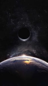 Moon Eclipse Space View