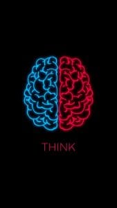 Neon Brain Amoled iPhone Wallpaper