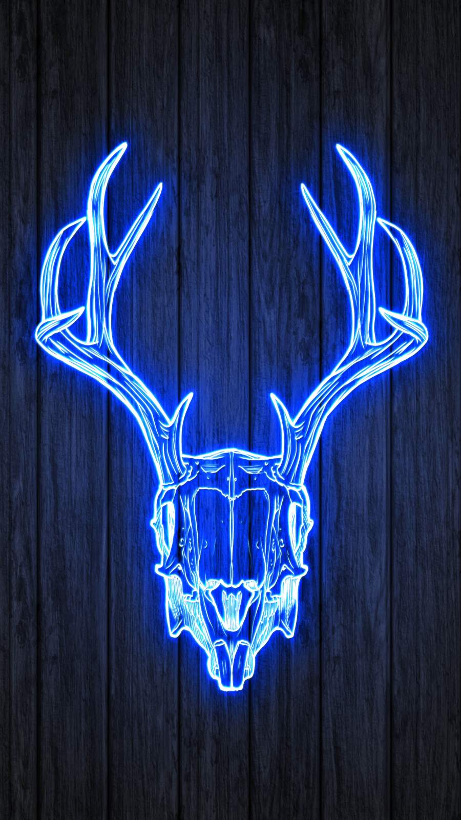 Neon Deer iPhone Wallpaper