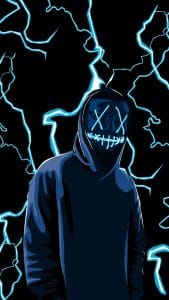 Neon Mask Guy Art