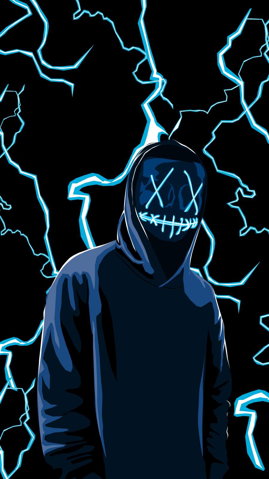 Neon Mask Guy Art