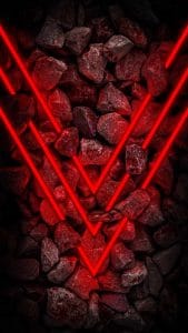 Neon Red Stones iPhone Wallpaper