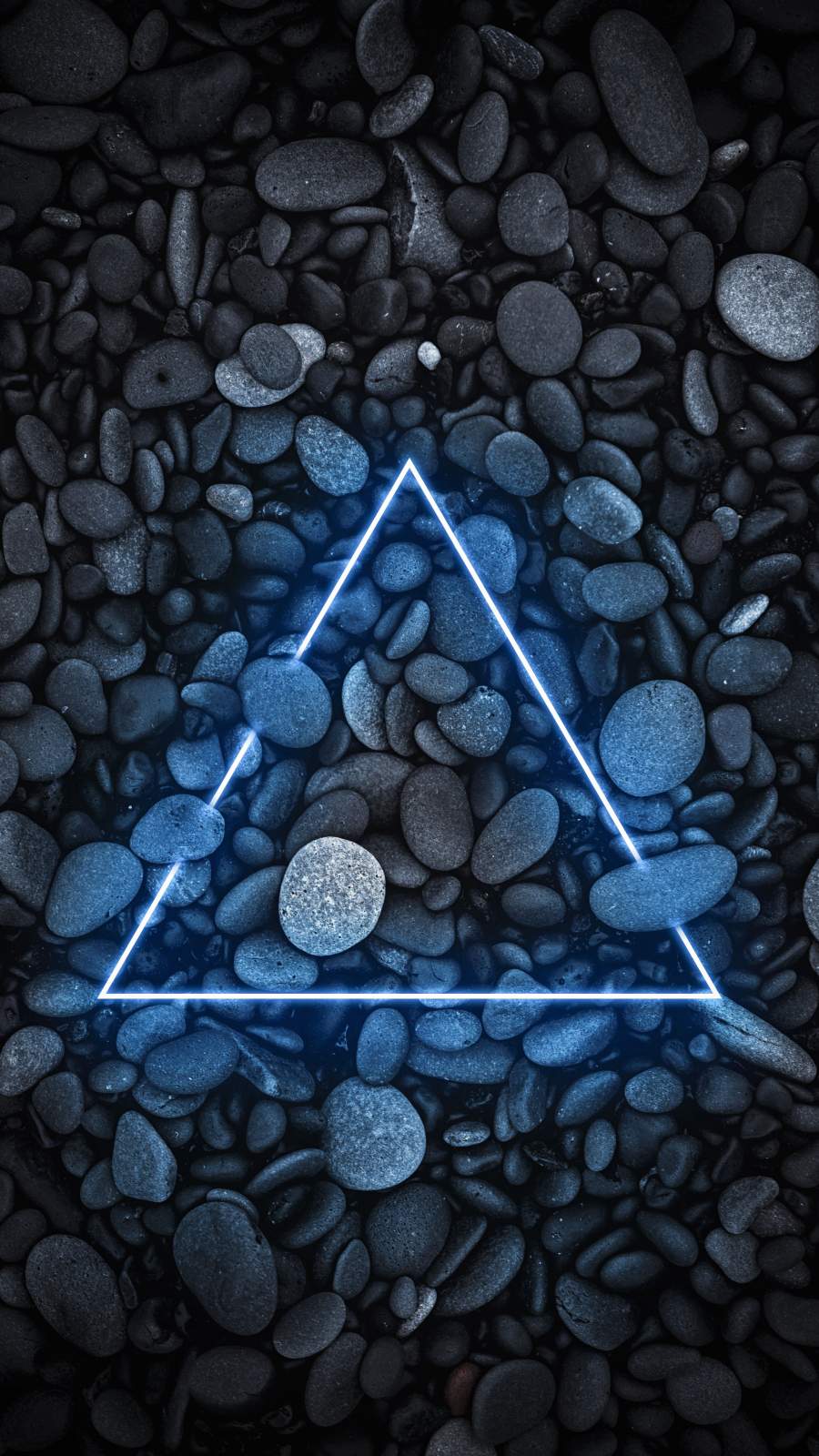 Neon Stone Triangle Art