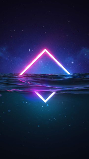 Neon Water iPhone Wallpaper