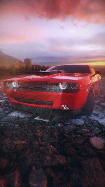 Red Dodge Challenger