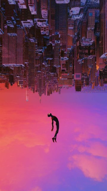 Spiderman Fall iPhone Wallpaper