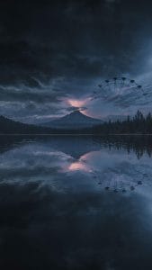 Sunset Mountain Nature Ferris Wheel