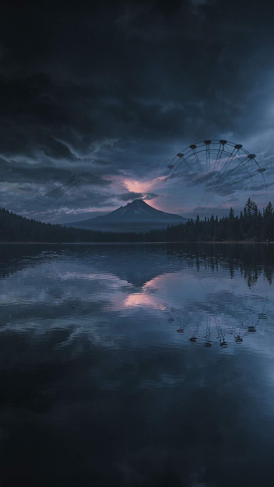 Sunset Mountain Nature Ferris Wheel