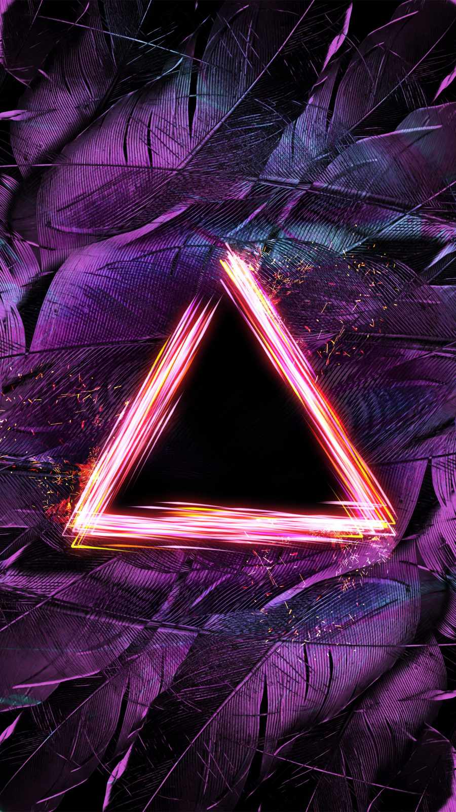Multicolor color geometric triangle wallpaper Vector Image