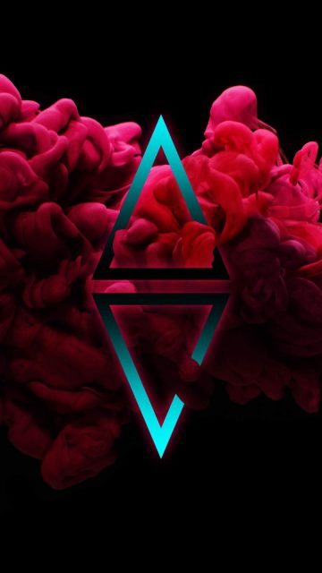 Triangle Smoke Red iPhone Wallpaper