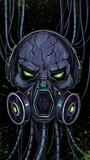 Alien Mask iPhone Wallpaper