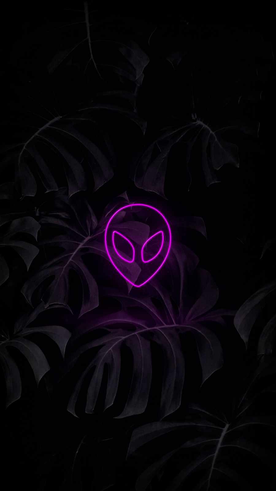 Alien Neon iPhone Wallpaper