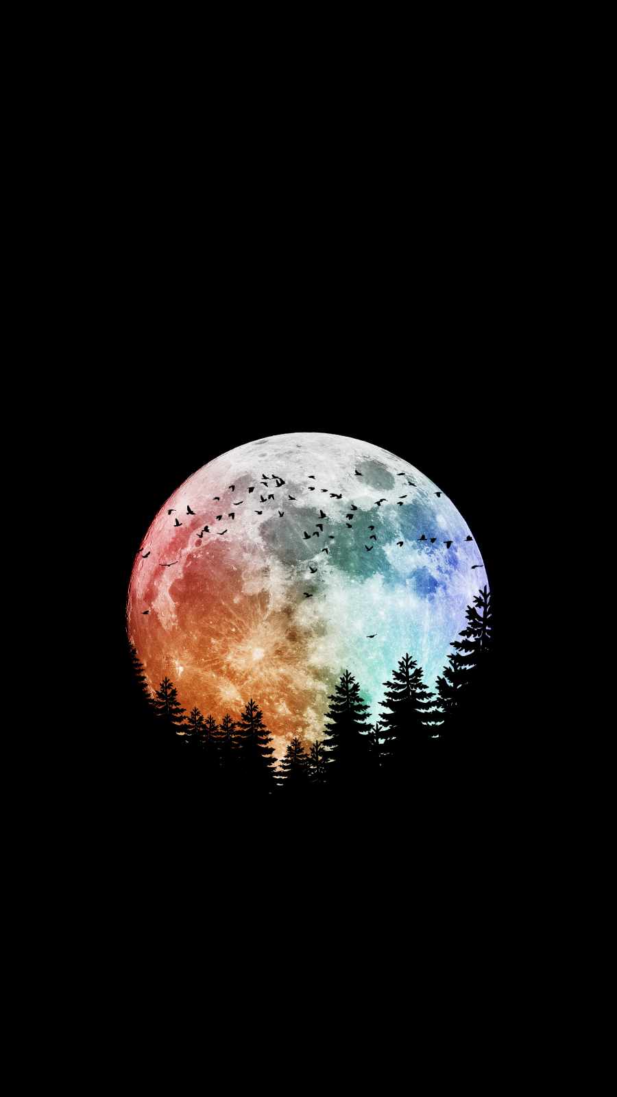 Amoled Moon iPhone Wallpaper