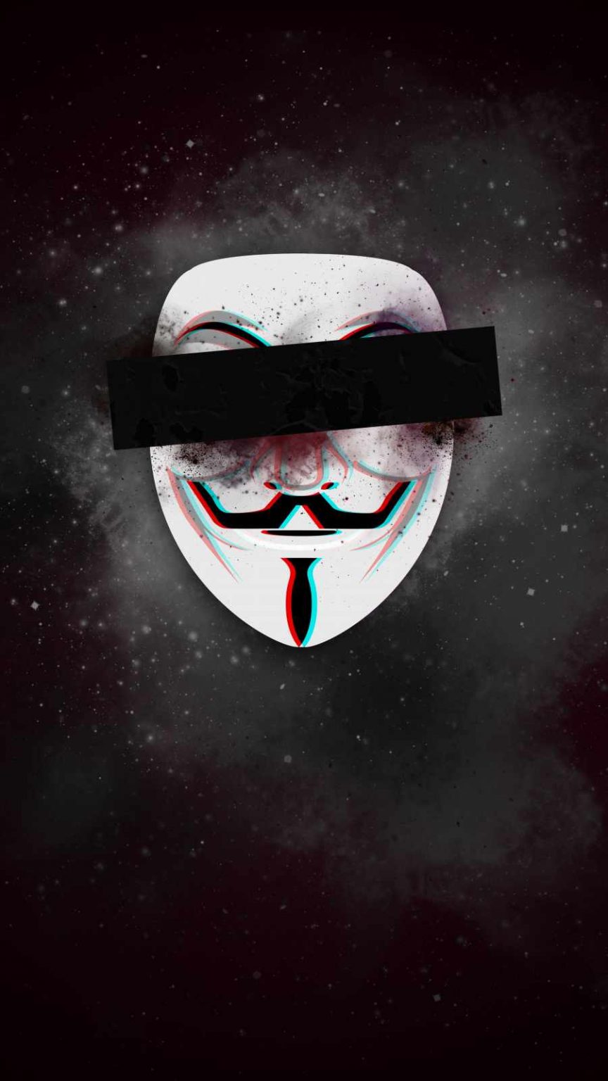 Anonymous Mask Art - iPhone Wallpapers