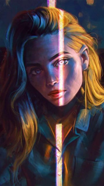 Blonde Girl Sunlight iPhone Wallpaper