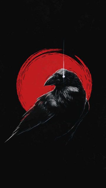 Dark Raven iPhone Wallpaper