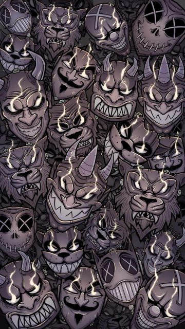 Devil Faces iPhone Wallpaper