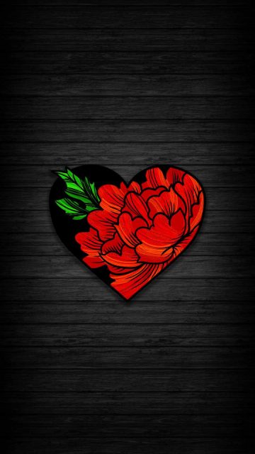 Heart Rose iPhone Wallpaper