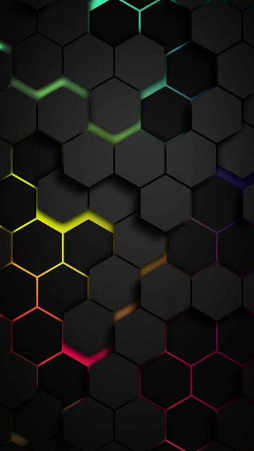 Hexagon Colors iPhone Wallpaper