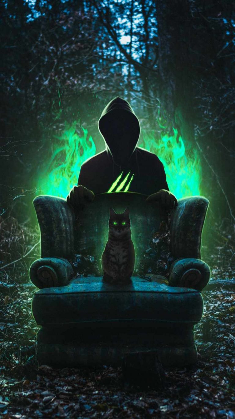 Hoodie Cat Guy iPhone Wallpaper - iPhone Wallpapers