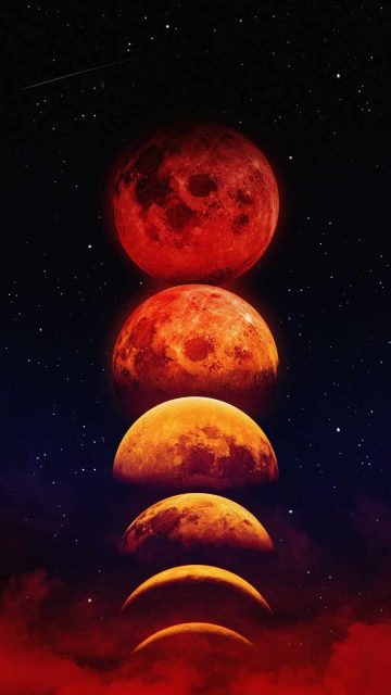 Moon Phases iPhone Wallpaper