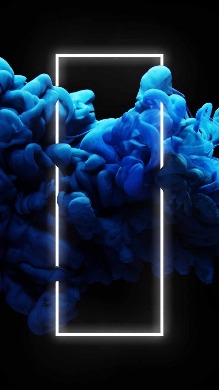 Neon Blue Smoke iPhone Wallpapers