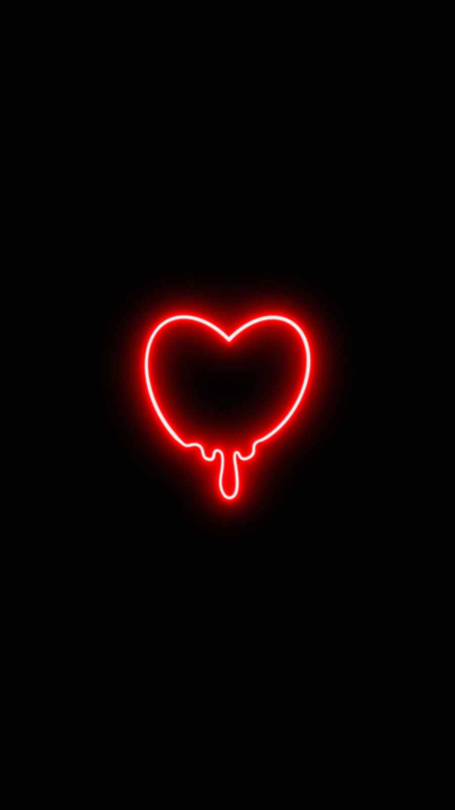Neon Heart iPhone Wallpaper