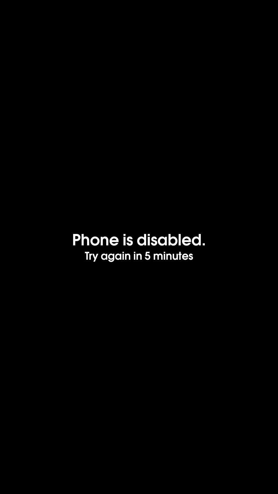 Phone is Disabled