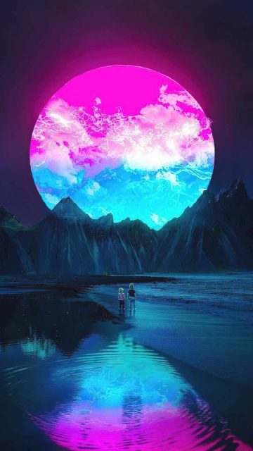 Purple Supernova iPhone Wallpaper