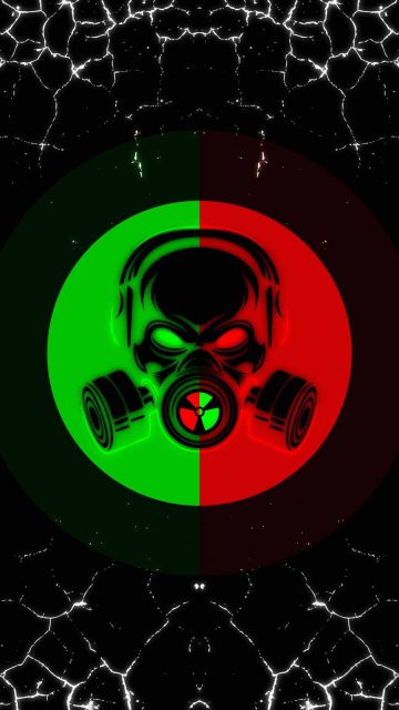 Radiation Mask iPhone Wallpaper