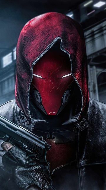 Red Hood with Gun iPhone Wallpaper