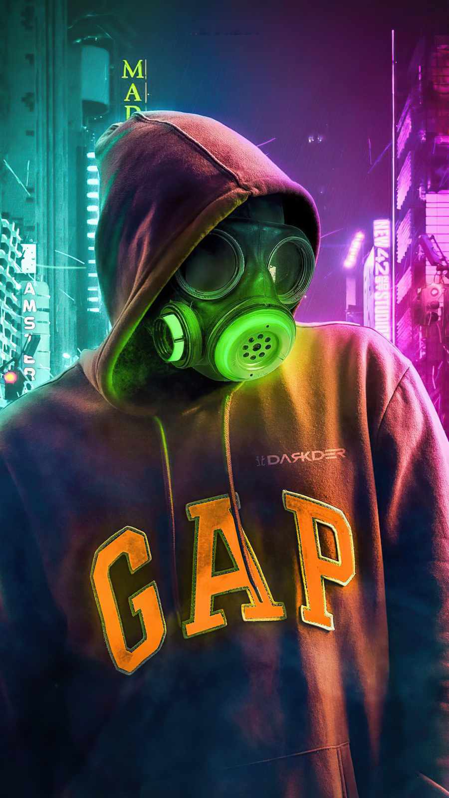 Toxic Mask Hoodie Guy iPhone Wallpaper