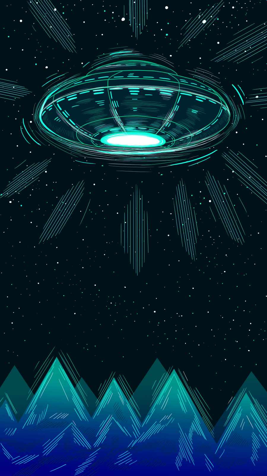 UFO Ship iPhone Wallpaper