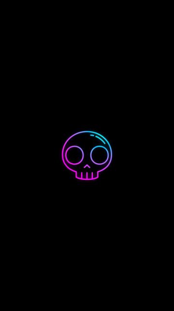 Amoled Skull iPhone Wallpaper